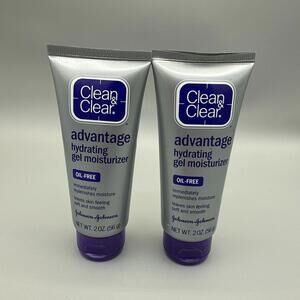 Lot of 2 Clean & Clear Advantage Hydrating Gel Moisturizer Oil Free – 2 oz NWOB